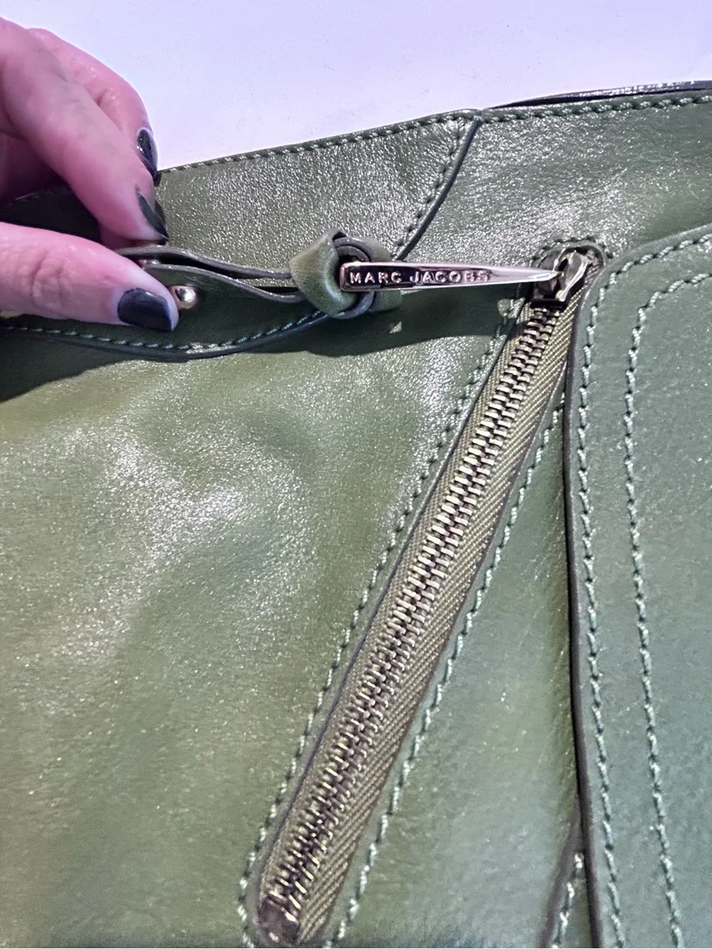 Rare Vintage Marc Jacobs Green Leather Shoulder Bag